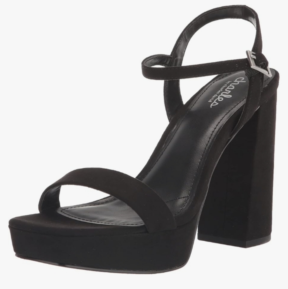 NIB Black Suede  Heels " Charles David "